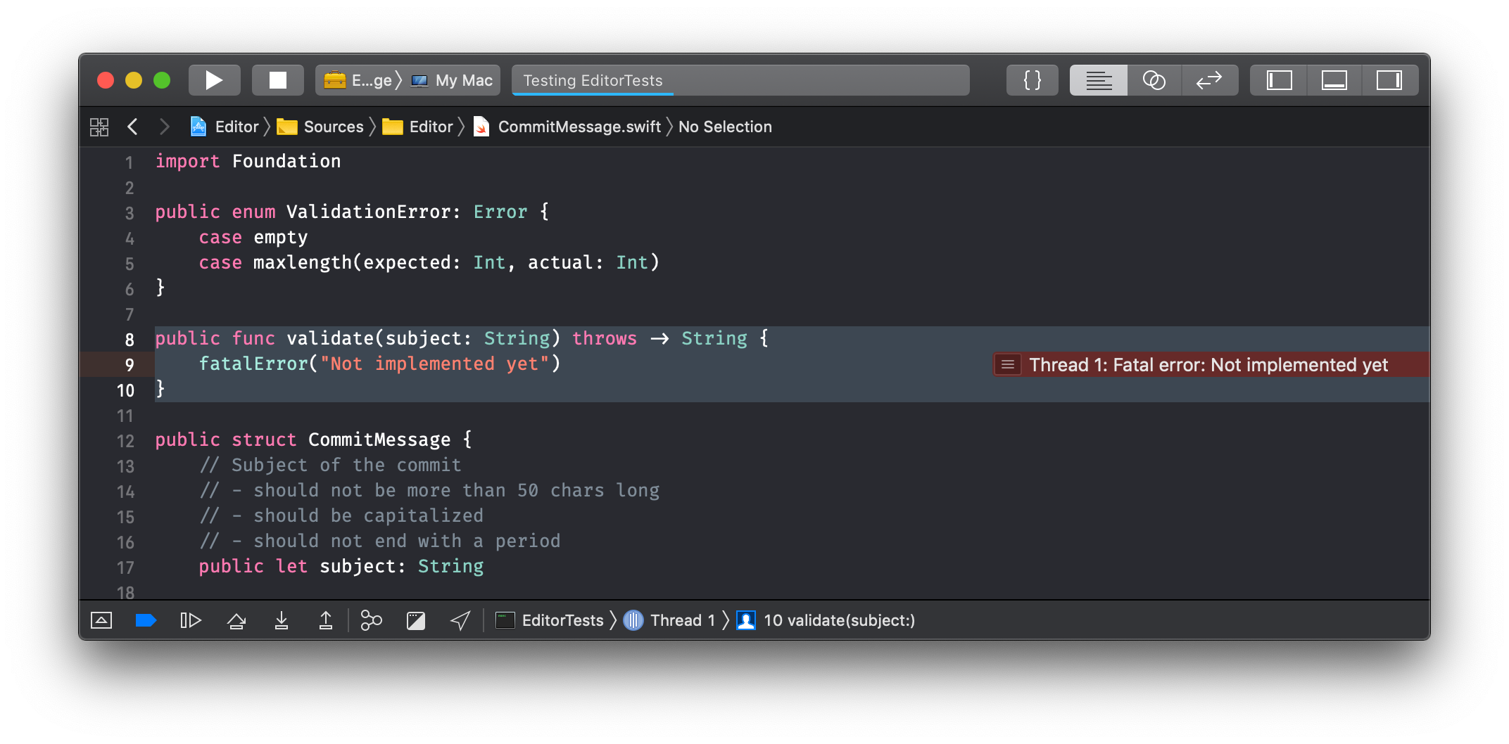 Romain Pouclet - Writing a commit message with Swift